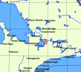 Недалеко от Ориллии зафиксировали землетрясение магнитудой 3.7