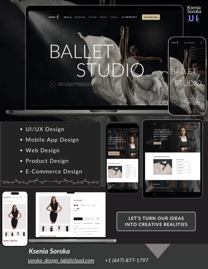 Разработка сайтов, интернет-магазинов, мобильных интерфейсов и бренд-дизайна под ключ.