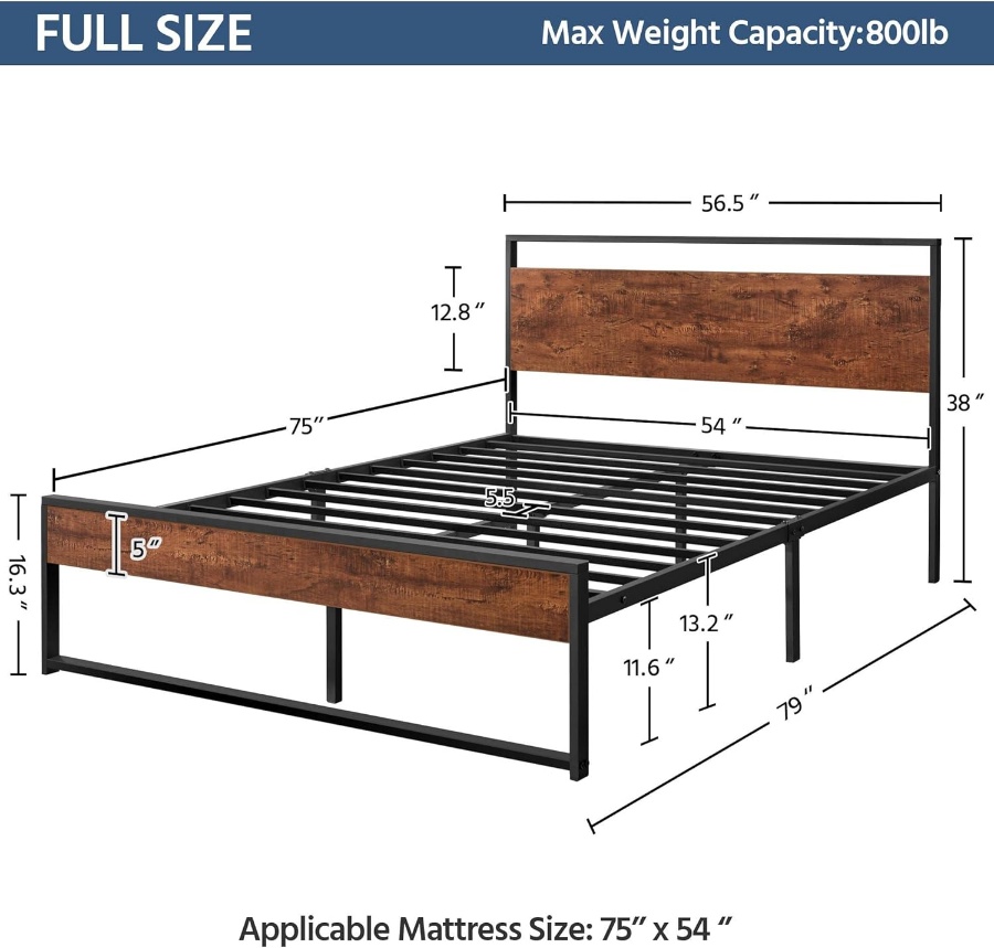 New BED METALL FRAME FULL/DOUBLE SIZE