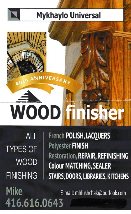 Wood finisher