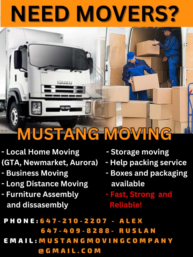 Mustang Moving Company - Перевозки и Сборка Мебели