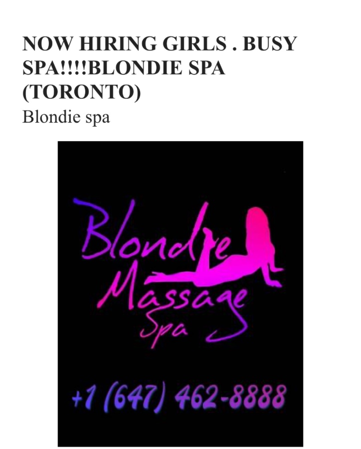Blondie spa is hiring