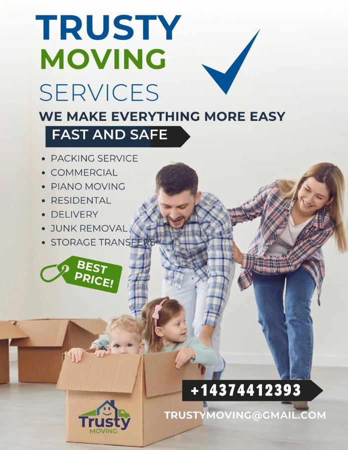 Переезжаете? Trusty Moving позаботится обо всём!