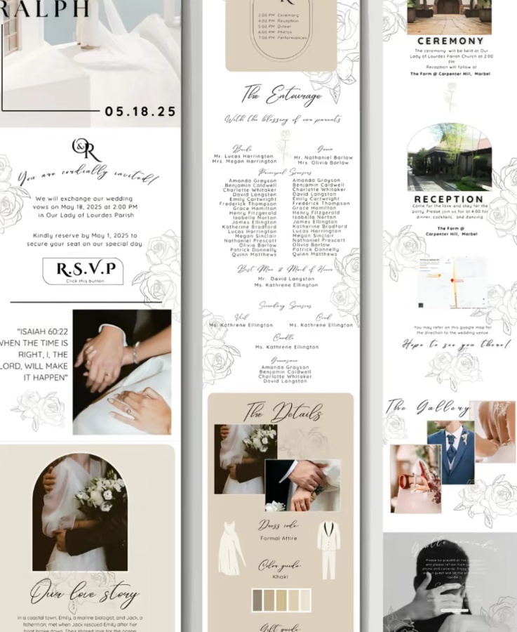 Электронные приглашения. Website Invitations