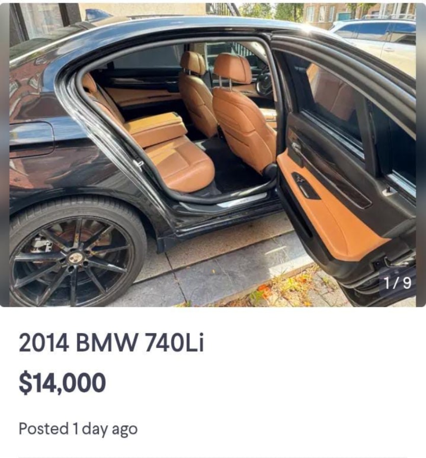 BMW 740 LI.  2014.