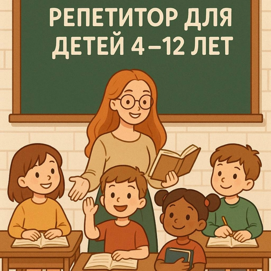 Репетитор по русскому языку и математике для детей 4-12 лет.
