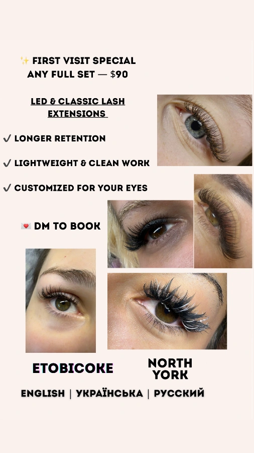 Наращивание ресниц North York and ETOBICOKE