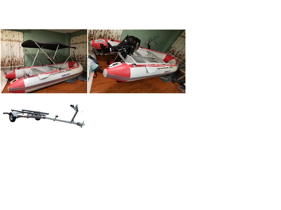 Продам Inflatable boat 12' 6"+Mercury engine 9.9 HP+boat trailer 14'